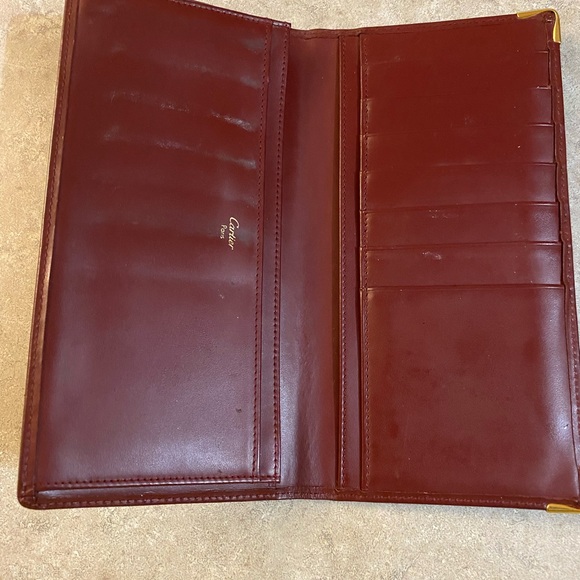 Cartier Authentic Vintage Bifold Wallet - authentication card & playing card - Picture 6 of 11